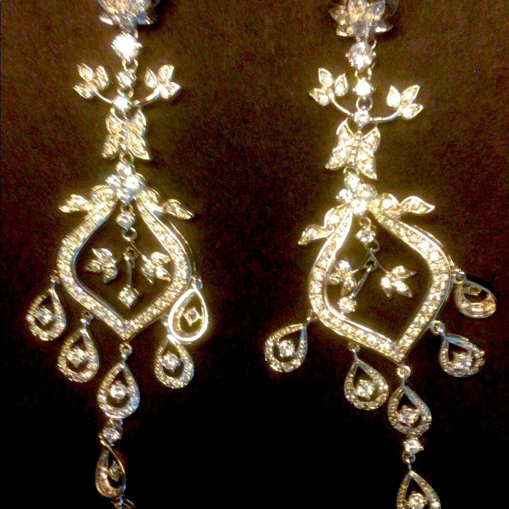 Vintage Joan Rivers Chandelier Pierced Earrings